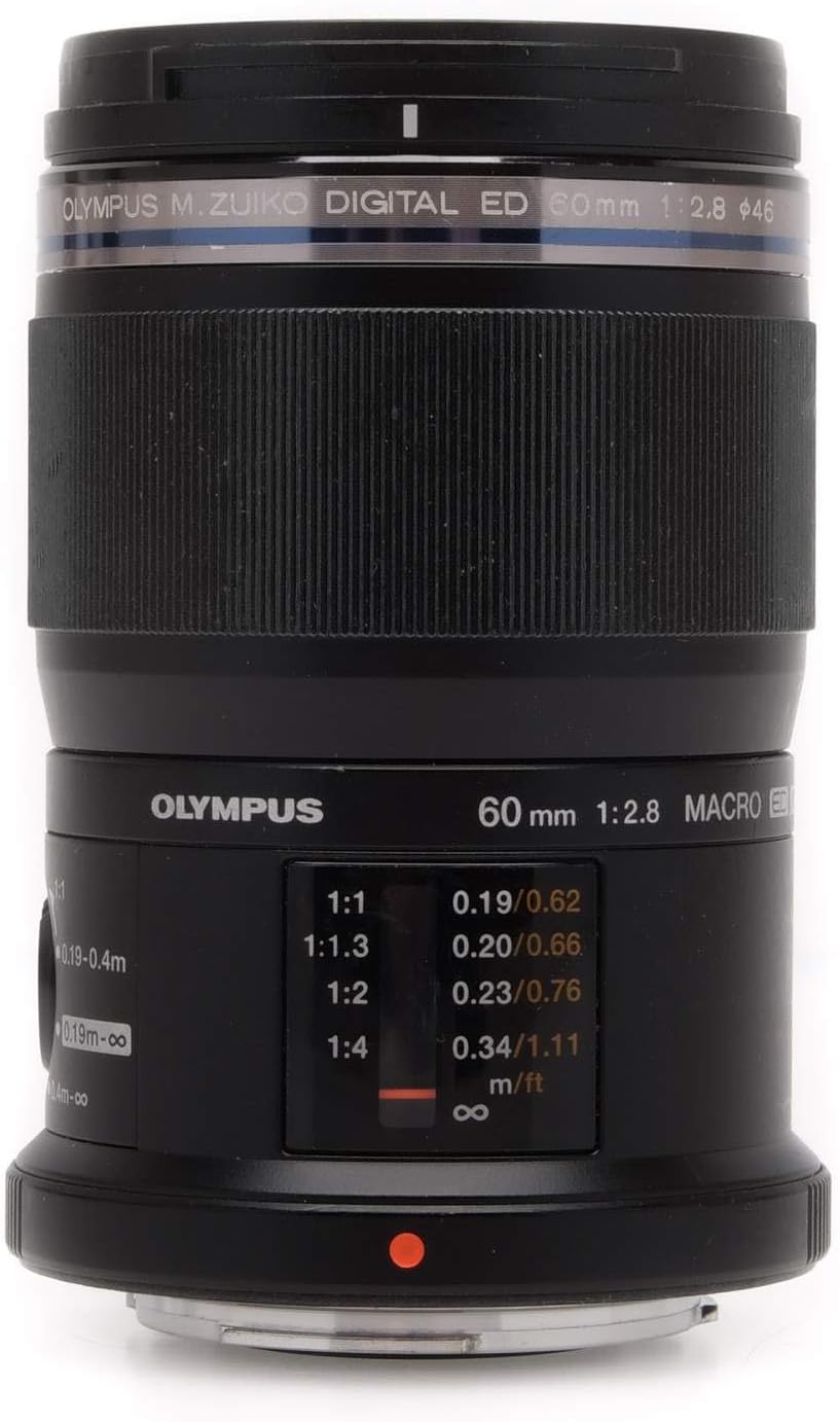 OM SYSTEM OLYMPUS M.Zuiko Digital ED 60mm F2.8 Macro For Micro Four Thirds System Camera, Weather Sealed Design, Focus Limit Switch Bright