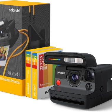 Flip Instant Camera + Color Film Bundle (16 Photos Included) – Black (6565) – Hyperfocal 4-Lens System, Sonar autofocus, and Sence Analysis with Bluetooth paired Companion app